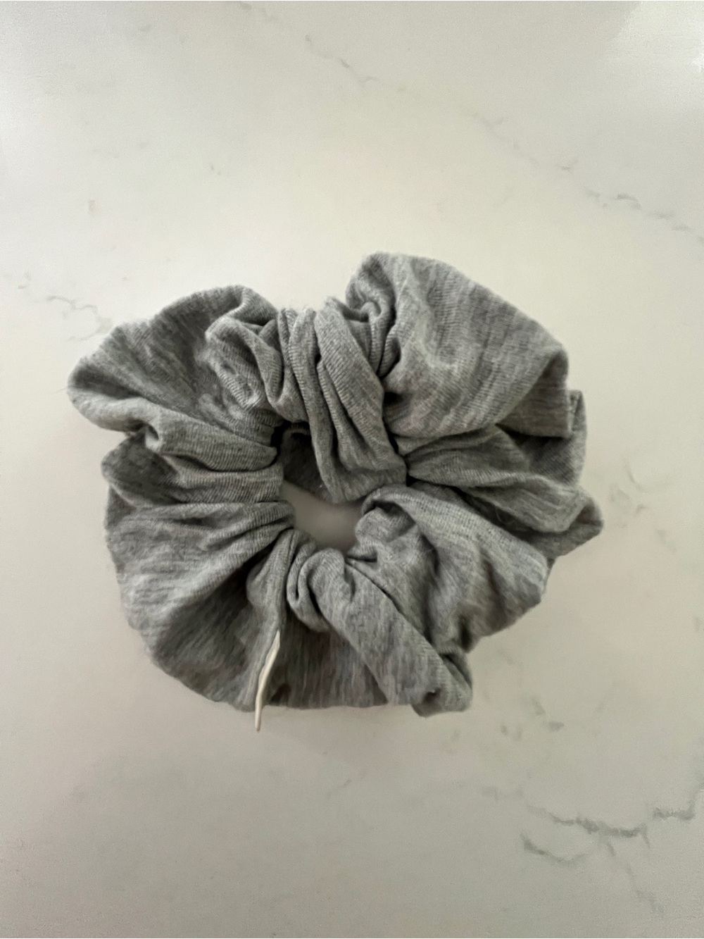 Chelsea King Soft Gray Jersey Scrunchie - Gentle Everyday Hair Tie